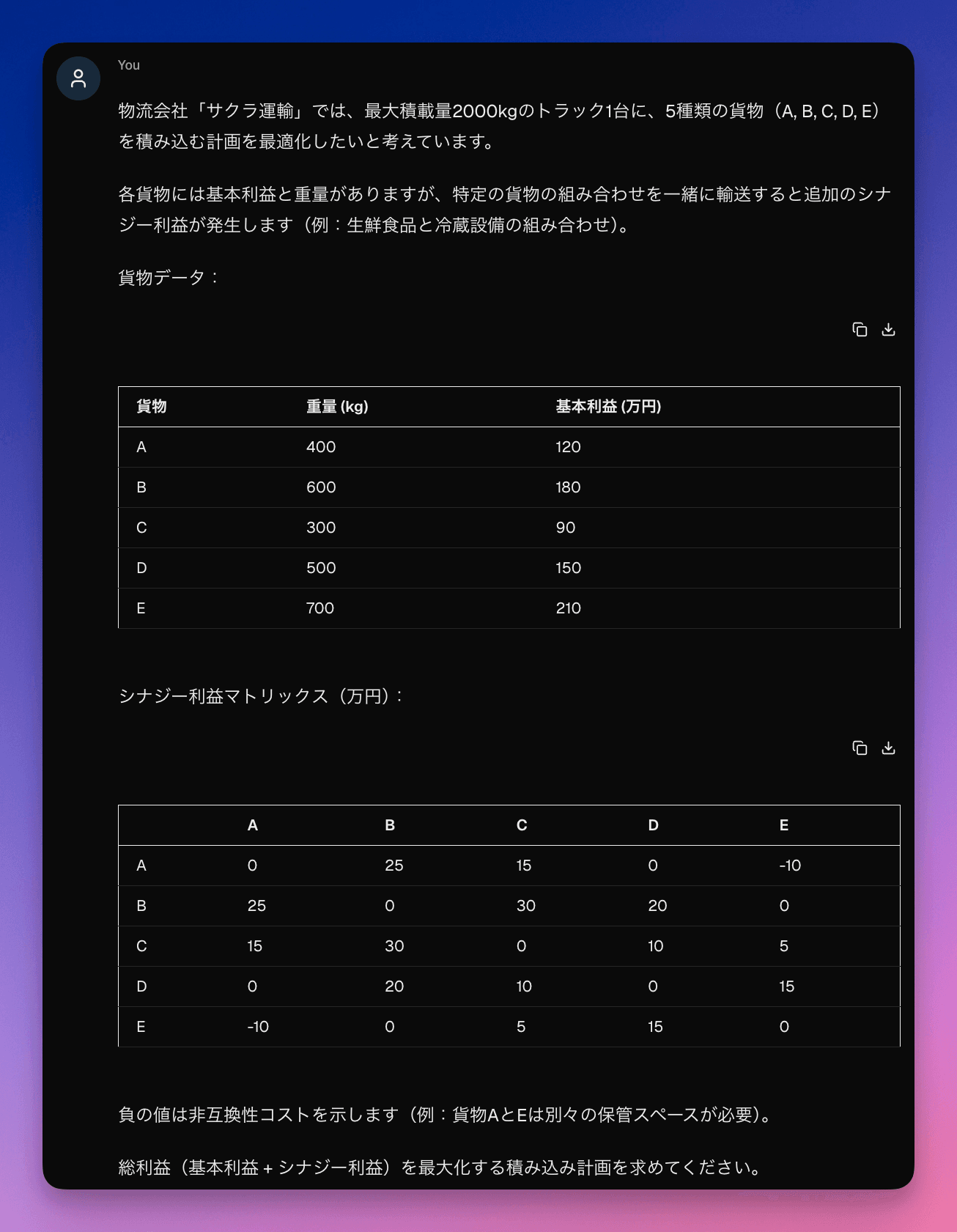 JijZept AIのチャット入力画面